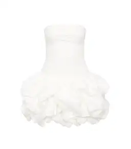 Aje Violette Bubble Hem Mini Dress Ivory Size AU 8 for rent on The Volte - image 6