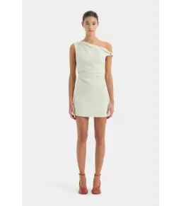 Sir the Label Iris Twist Mini Dress Light Sage Size AU 10 for rent on The Volte - image 1