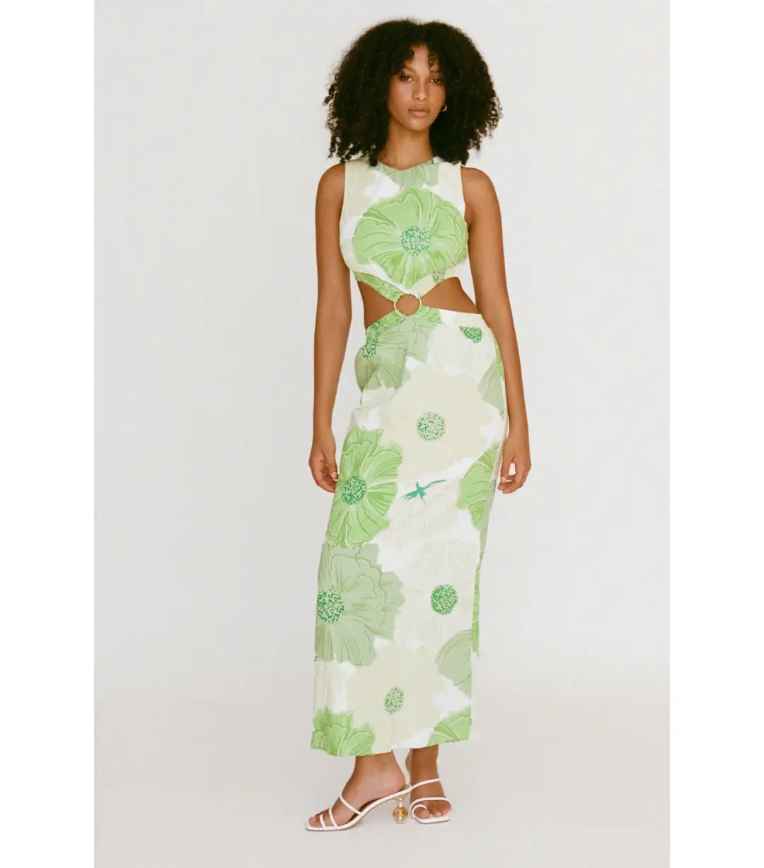 Sabo Skirt Melita Cutout Maxi Dress Green Size AU 8 for rent on The Volte - main image