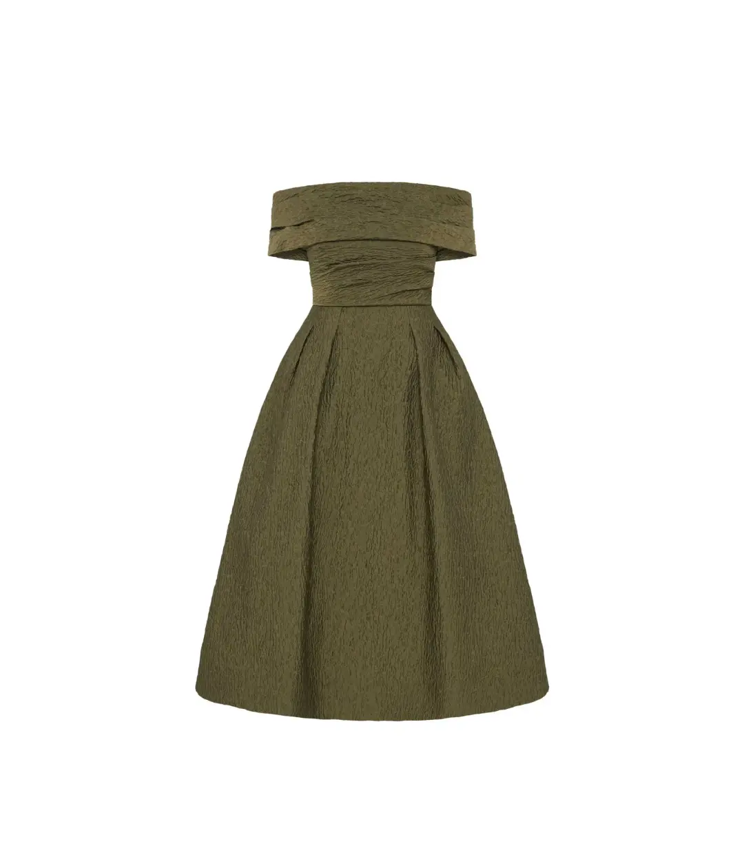 Rebecca Vallance Adalyn Off The Shoulder Midi Dress Green Size AU 12 for rent on The Volte - main image