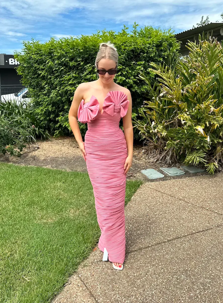 Rachel Gilbert Jensen Gown Pink Size 1 / AU 8 for rent on The Volte - main image