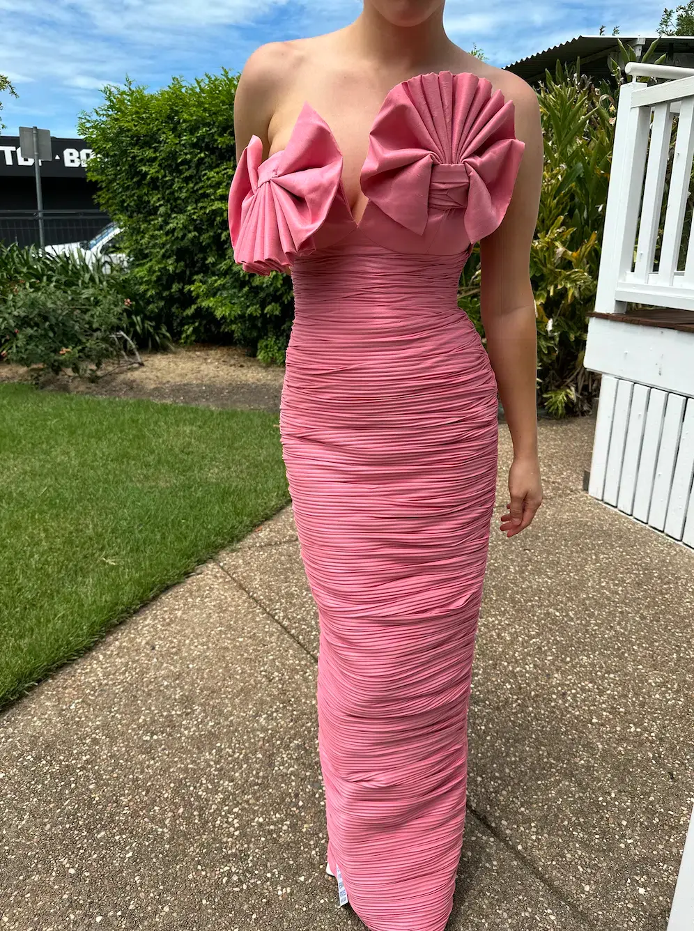Rachel Gilbert Jensen Gown Pink Size 1 / AU 8 for rent on The Volte - main image