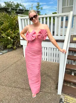 Rachel Gilbert Jensen Gown Pink Size 1 / AU 8 for rent on The Volte - image 3