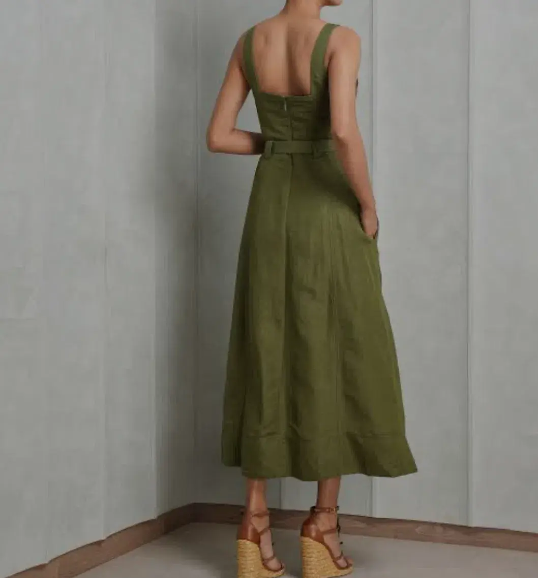 AJE Axle Utility Midi Dress Size 10 for rent on The Volte - main image