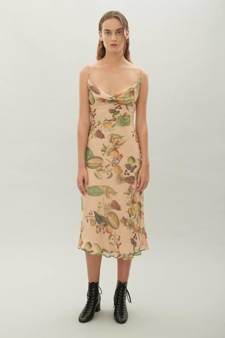 Hansen & Gretel Milena Silk Dress Nude 12 for rent on The Volte - main image