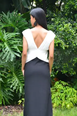 Monique Contrast Maxi Dress - Black MESHKI for rent on The Volte - image 6