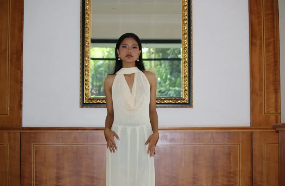 Raphaella Santana, The Hera Dress - Beige size S for rent on The Volte - main image