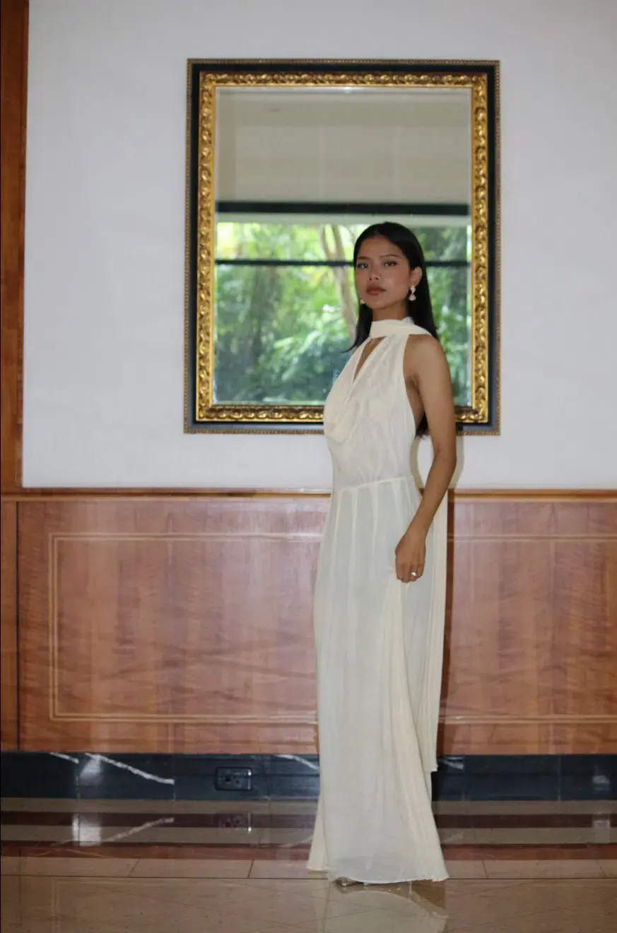 Raphaella Santana, The Hera Dress - Beige size S for rent on The Volte - main image