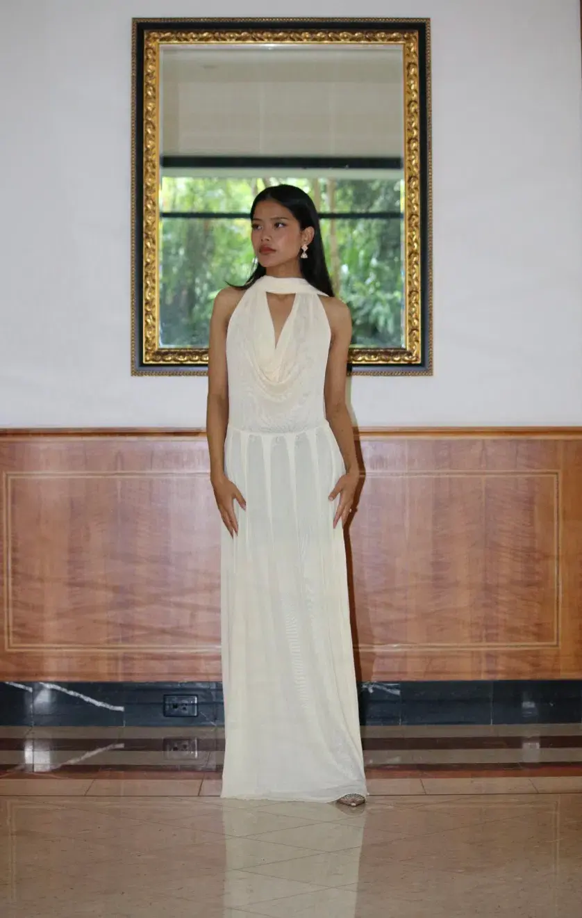 Raphaella Santana, The Hera Dress - Beige size S for rent on The Volte - main image