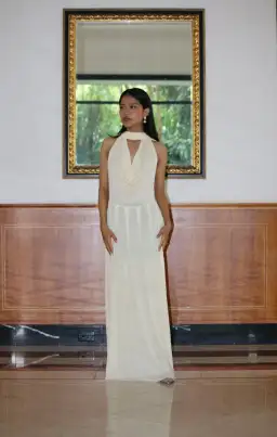 Raphaella Santana, The Hera Dress - Beige size S for rent on The Volte - image 1