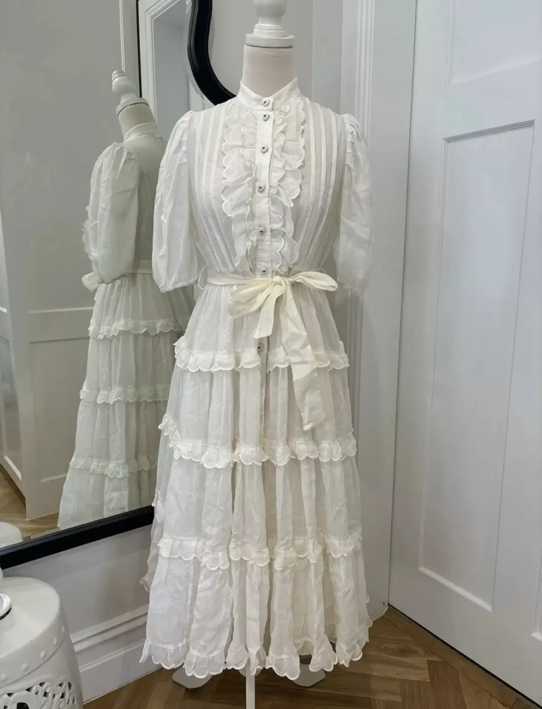 Zimmermann Ivory / white Frill Midi. for rent on The Volte - main image