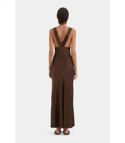 Sir The Label Aries Cut Out Gown in Chocolate Size 1 / AU 8 for rent on The Volte - image 4