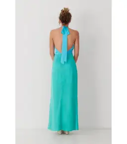 The Wolf Gang Oahu Slip Dress In Aquamarine Size AU 6 for rent on The Volte - image 2