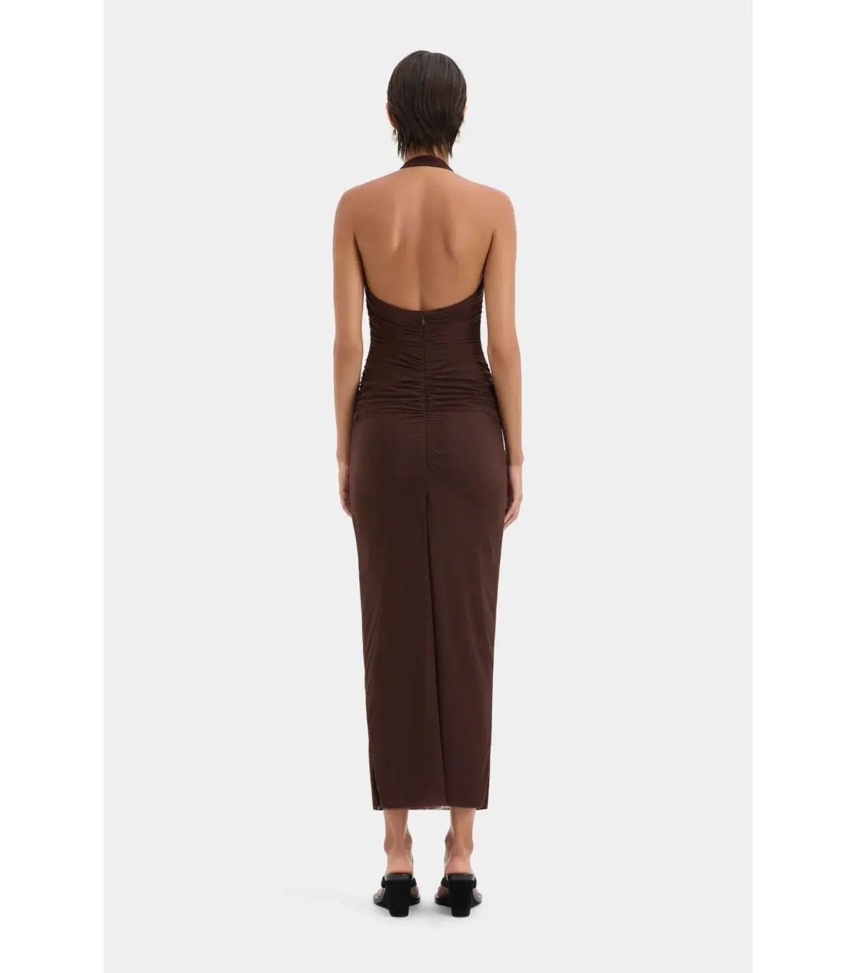 Sir the Label Jacques Knot Midi Dress in Chocolate Size 3 / AU 12 - Image 4