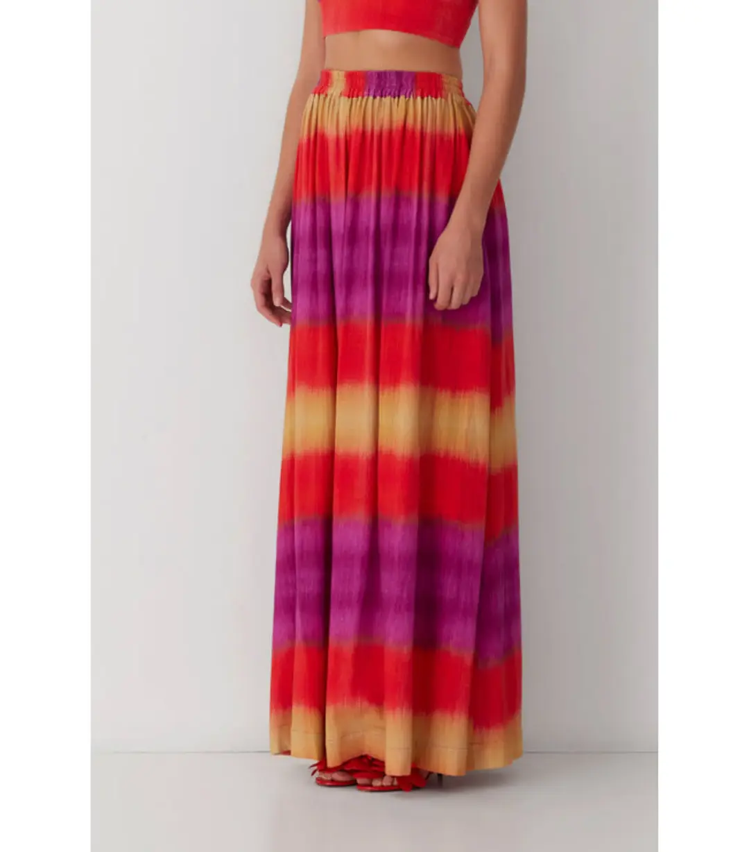 The Wolf Gang Siesta Top and Maxi Skirt Set in Solstice Size XL / AU 14 for rent on The Volte - main image