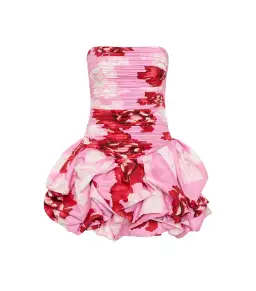 Aje Violette Bubble Hem Mini Dress Pink Boldy Blooming Size AU 6 for rent on The Volte - image 8