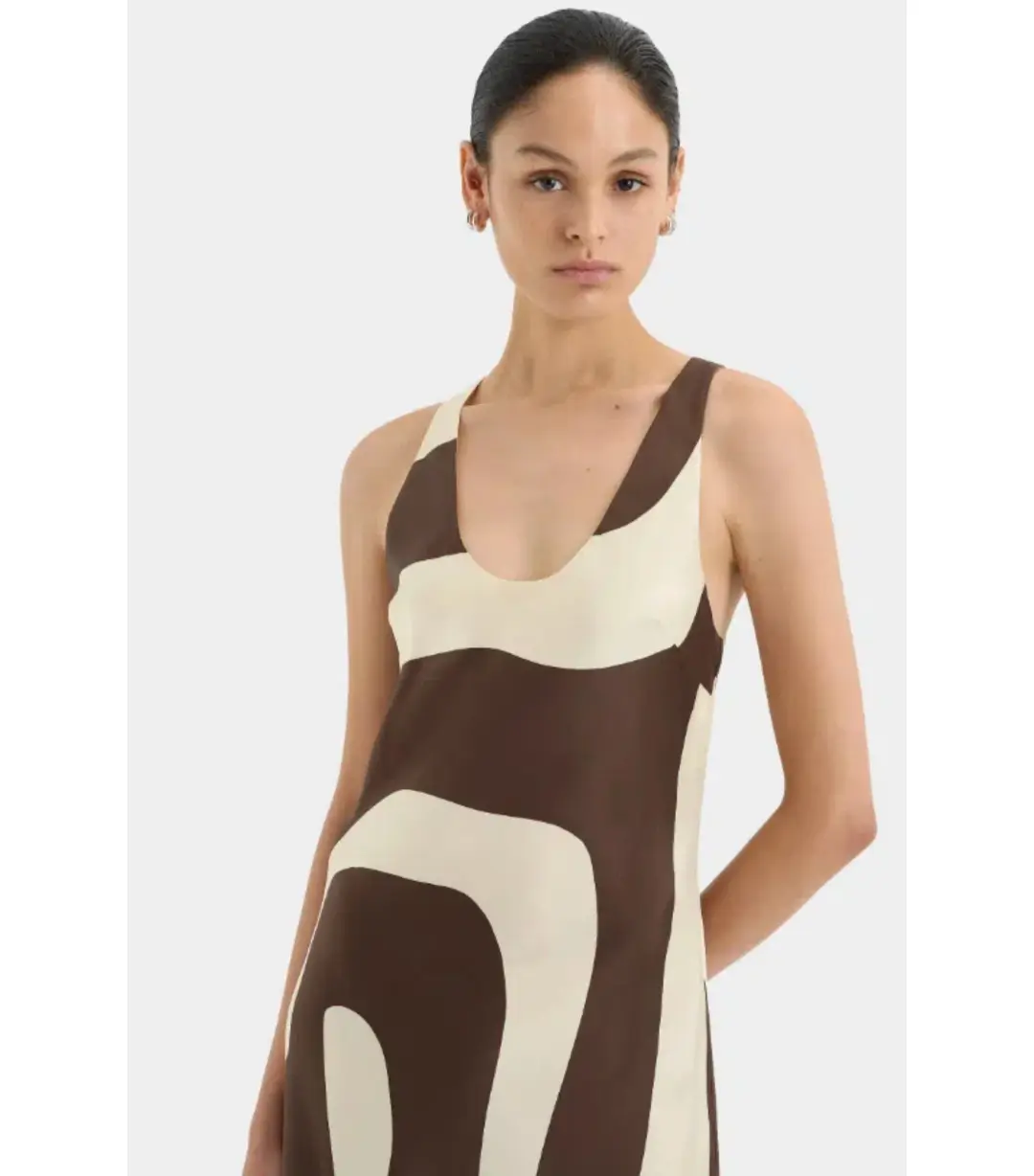 Sir the Label Freddie Scoop Neck Maxi Dress Poster Print Size 1 / AU 8 for rent on The Volte - main image