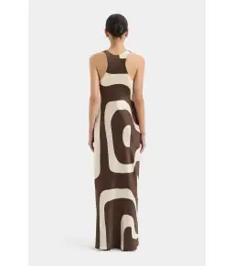 Sir the Label Freddie Scoop Neck Maxi Dress Poster Print Size 1 / AU 8 for rent on The Volte - image 3