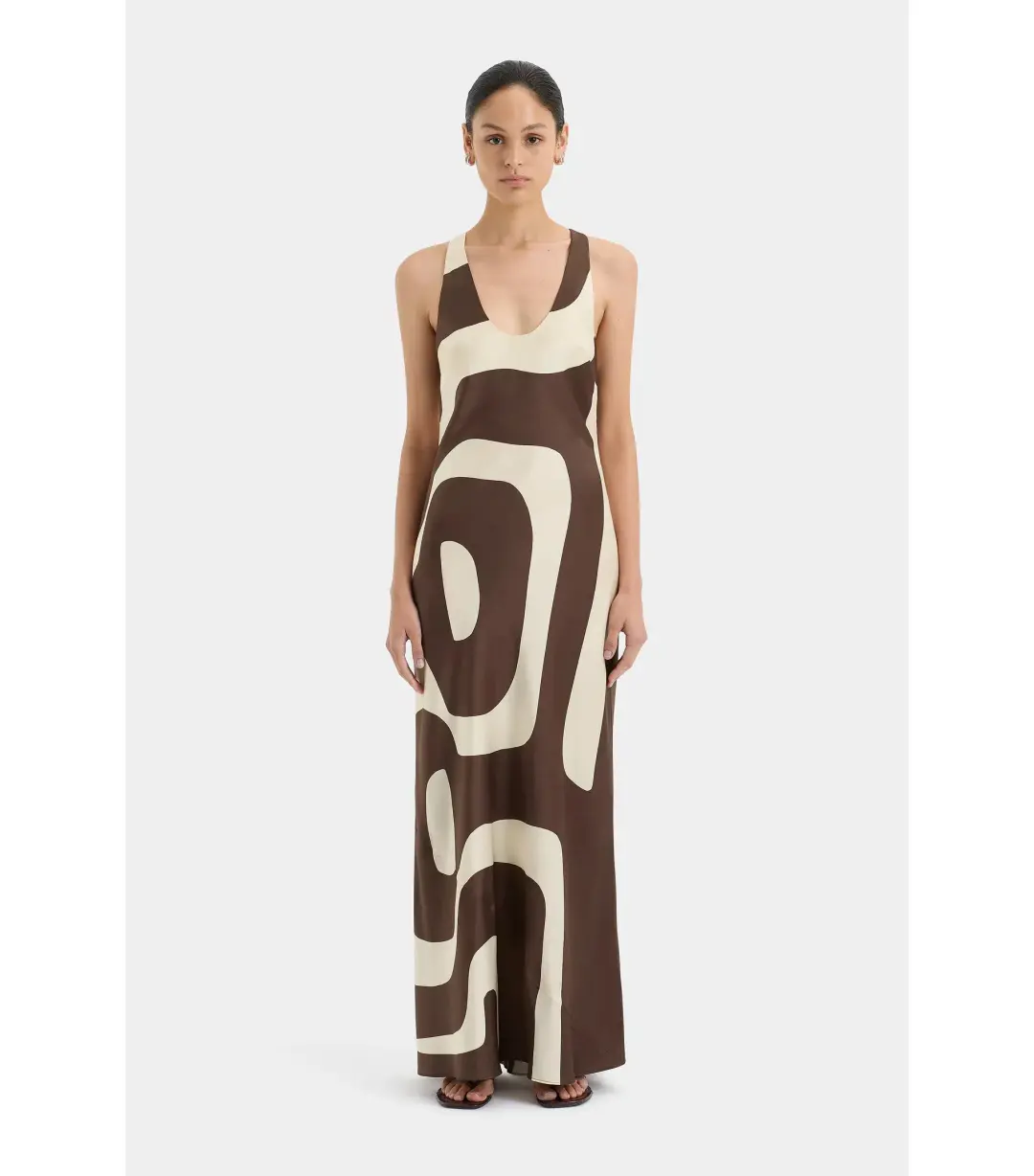 Sir the Label Freddie Scoop Neck Maxi Dress Poster Print Size 1 / AU 8 for rent on The Volte - main image