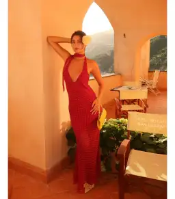 I am Delilah Jasmine Maxi Dress Wine XS / AU 6