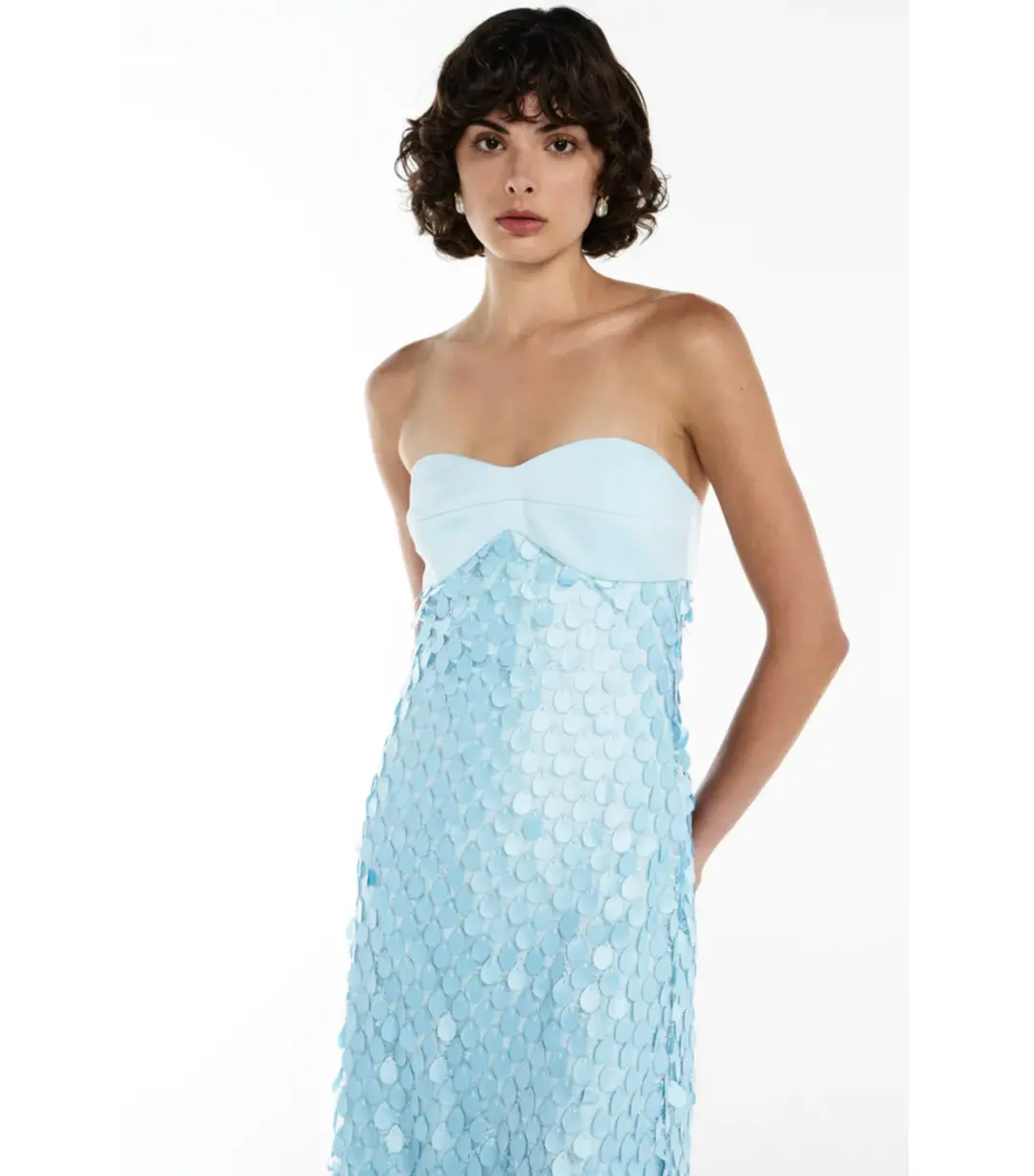 Manning Cartell Supreme Extreme Balconette Dress in Aqua Spritz Size AU 8 for rent on The Volte - main image
