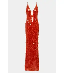 Misha Sapphire Sequin Maxi Dress Red Size 6/XS for rent on The Volte - image 4