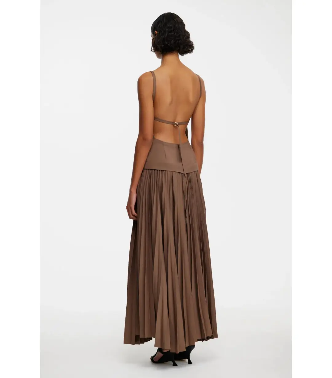 Acler Leasgill Midi Dress in Sepia Size AU 10 for rent on The Volte - main image