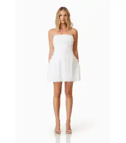 Elliatt Hailey Strapless Mini Party Dress in White Size AU 8 for rent on The Volte - image 1