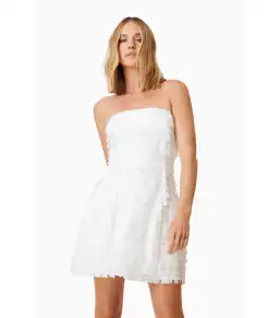 Elliatt Hailey Strapless Mini Party Dress in White Size AU 8 for rent on The Volte - image 2
