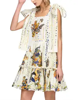 Leo Lin La Vida Bowtie Mini Dress Print Size AU 8 for rent on The Volte - image 4