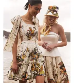 Leo Lin La Vida Bowtie Mini Dress Print Size AU 8 for rent on The Volte - image 5