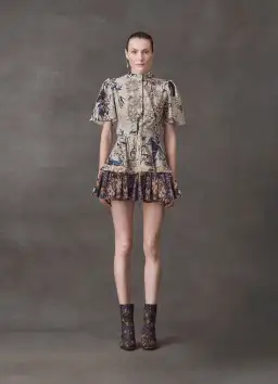 Leo Lin The Lover Cotton Linen Mini Dress Multi Size AU 8 for rent on The Volte - image 3