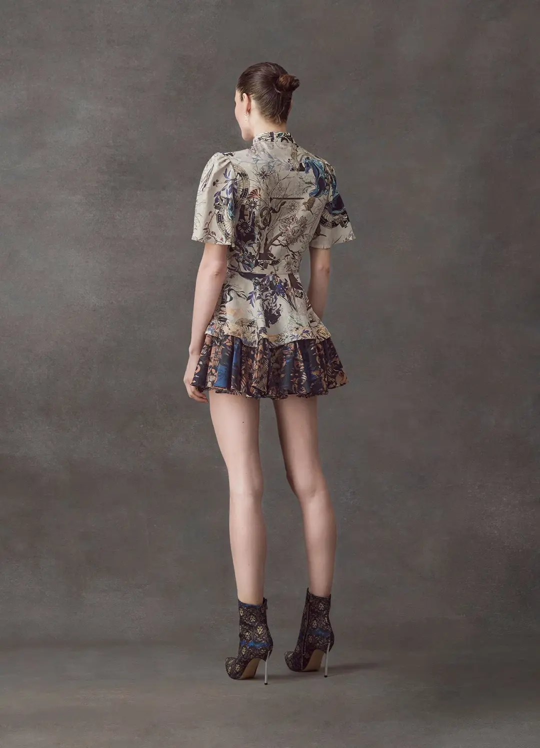 Leo Lin The Lover Cotton Linen Mini Dress Multi Size AU 8 for rent on The Volte - main image