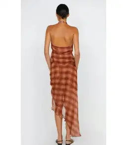 Bec And Bridge Devi Halter Top and Skirt Set in Desert Check Size AU 8 for rent on The Volte - image 2