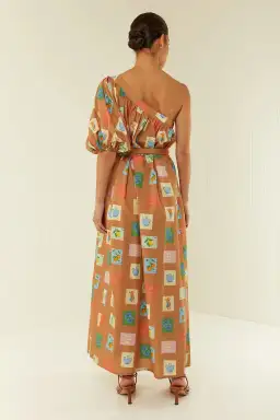 Palm Noosa Lotus Maxi Dress Brown Emblem Size 12 for rent on The Volte - image 3