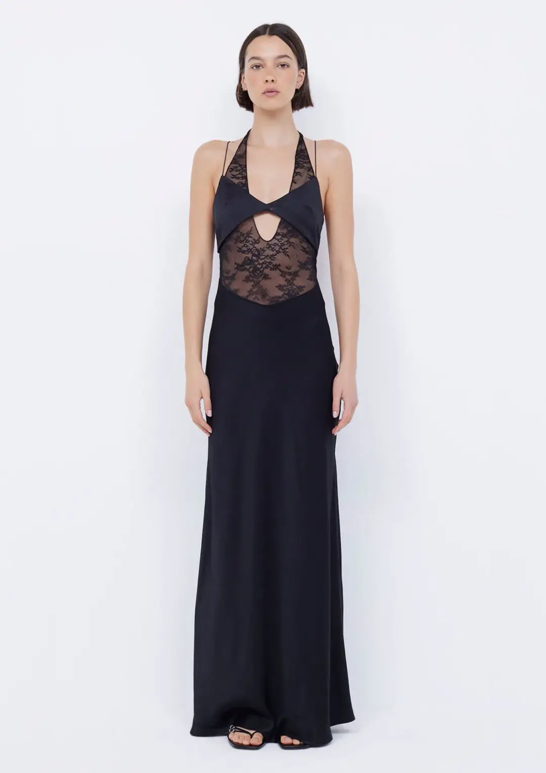 Bec & Bridge Liv Halter Maxi Dress Black Size 8 for rent on The Volte - main image