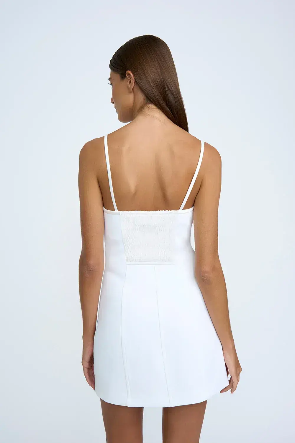 By Johnny Bettina Bow Shift Mini Dress Ivory Size 8 for rent on The Volte - main image