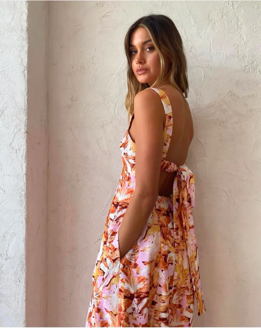 Acler Withington Midi Dress in Lilac Blush Size 6 for rent on The Volte - main image