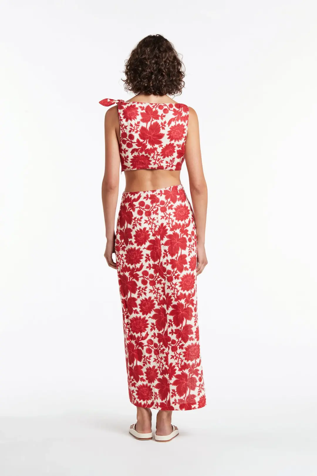 Sir the Label Cinta Knot Midi Dress Valentina Floral Print Size 1 / AU 8 for rent on The Volte - main image