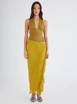 Benni Penelope Maxi Dress in Wasabi Size AU 10
