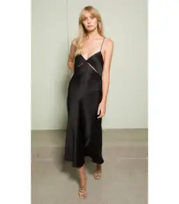 Bec & Bridge Mila Midi Dress in Black Size AU 10