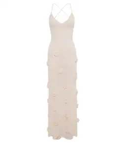Meshki Suki Knit Maxi Dress With Flowers Nude Size M / AU 10 for rent on The Volte - image 4
