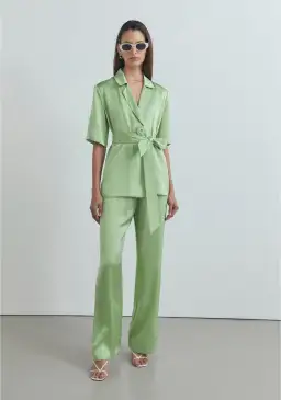 Viktoria & Woods Chorus Shirt Size 0 / AU 6 and Pilot Pants Size 1 / AU 8 Set in Tarragon Green for rent on The Volte - image 1