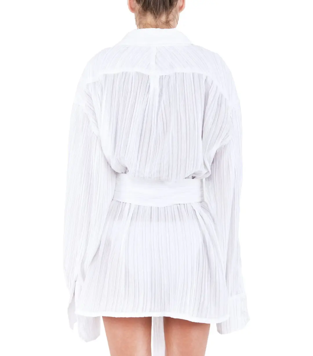BAMBA SWIM Titan Shirt Dress in White Size S / AU 8 for rent on The Volte - main image