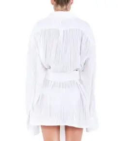BAMBA SWIM Titan Shirt Dress in White Size S / AU 8 for rent on The Volte - image 7