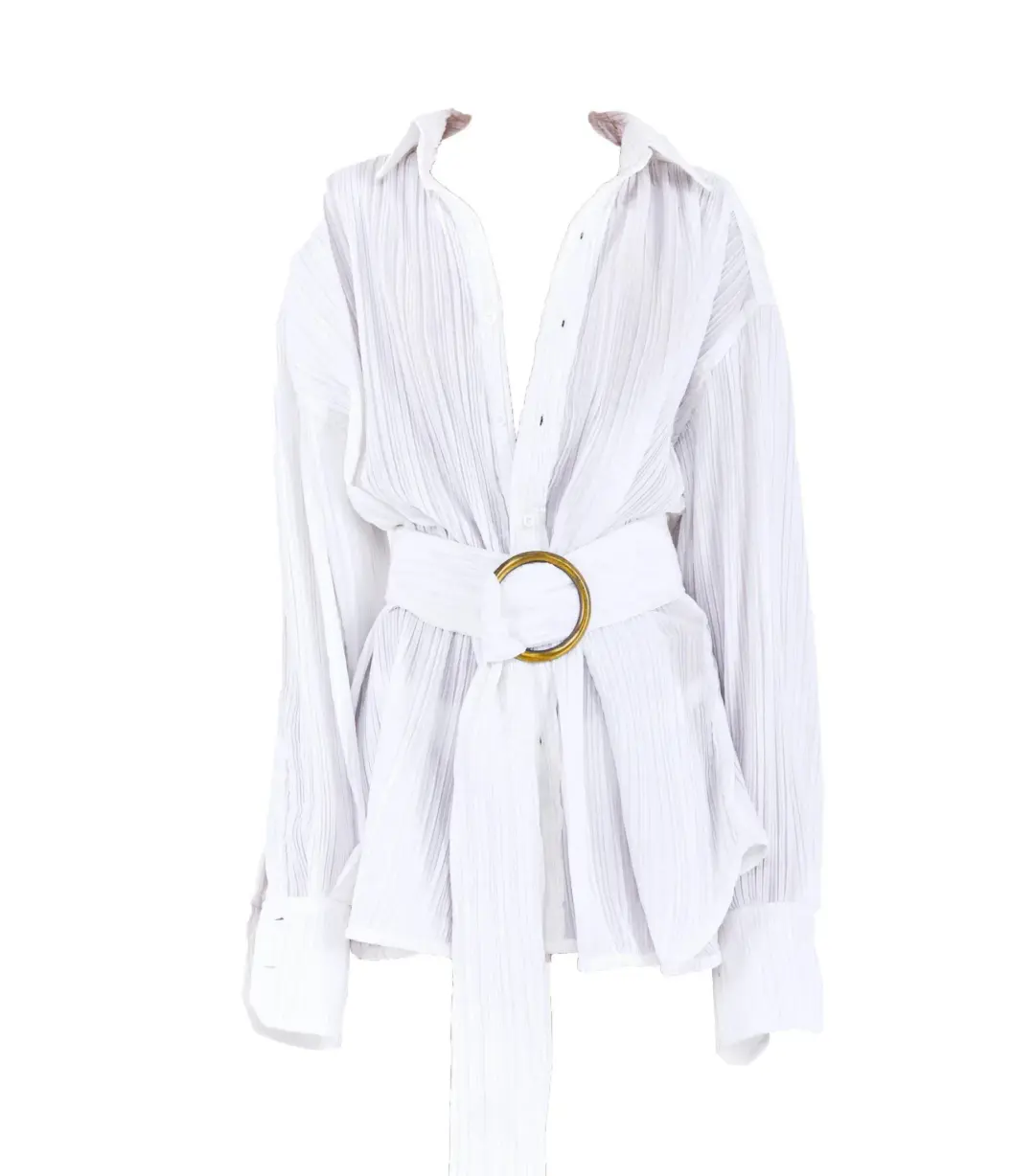BAMBA SWIM Titan Shirt Dress in White Size S / AU 8 for rent on The Volte - main image