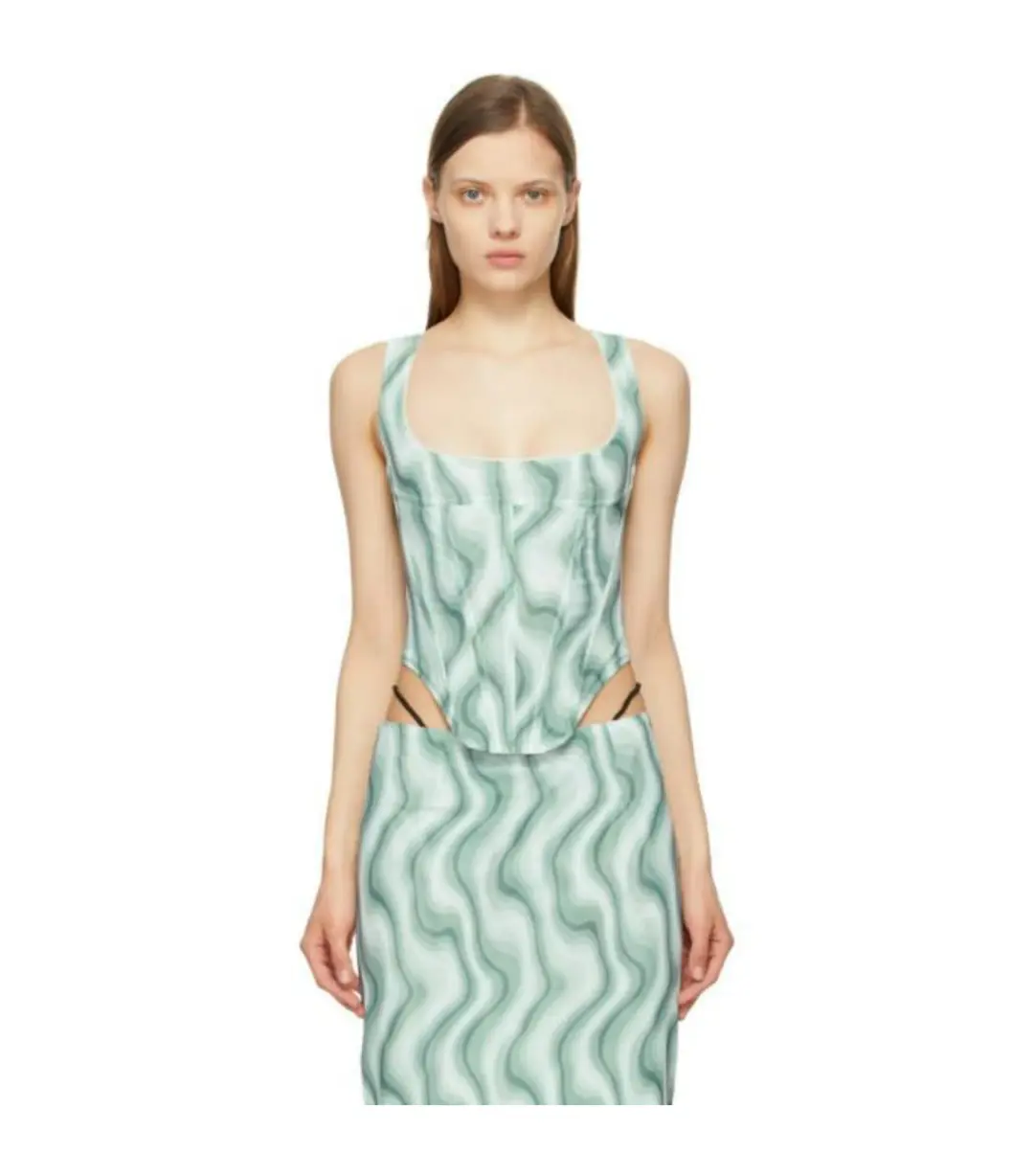 Miaou Swerve Corset and Midi Skirt Print Size S / AU 8 for rent on The Volte - main image