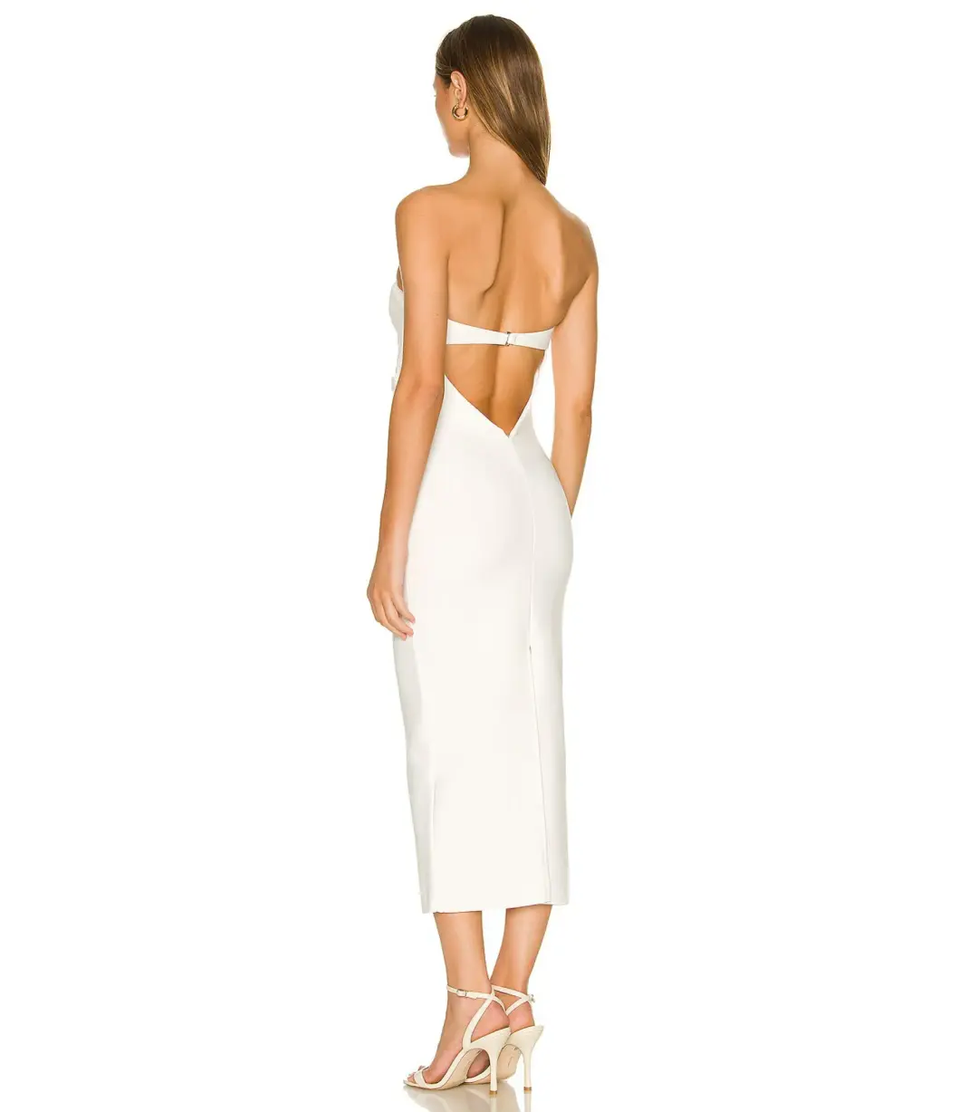 Bec & Bridge Noa Midi Dress Ivory Size AU 10 for rent on The Volte - main image