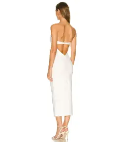 Bec & Bridge Noa Midi Dress Ivory Size AU 10 for rent on The Volte - image 3