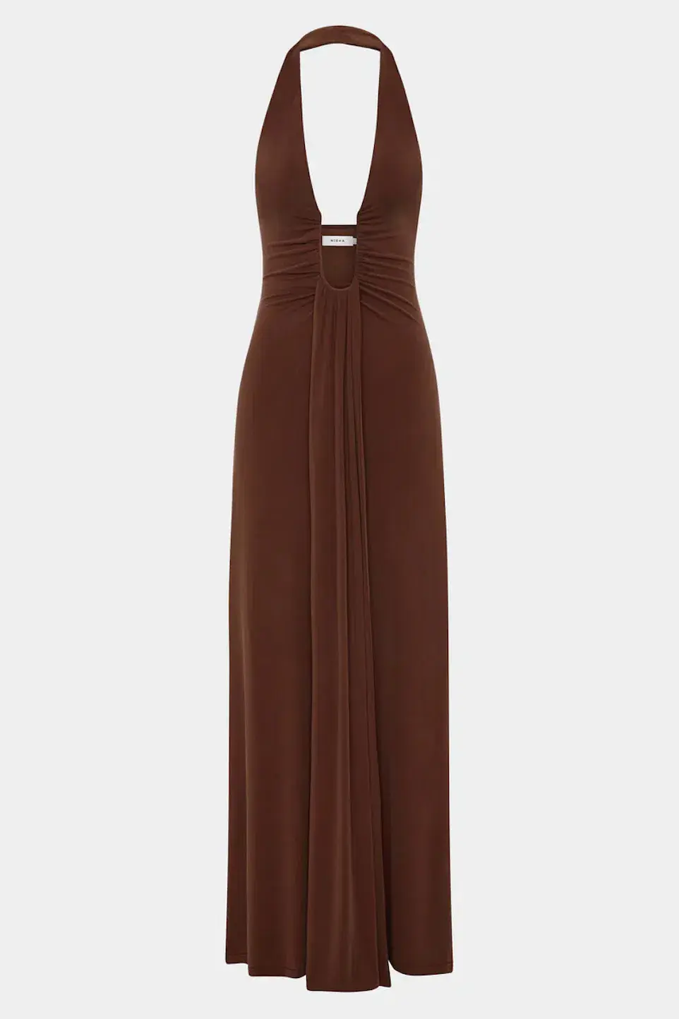 Misha Jennifer Cupro Dress In Cedar Brown Size S / AU 8 for rent on The Volte - main image